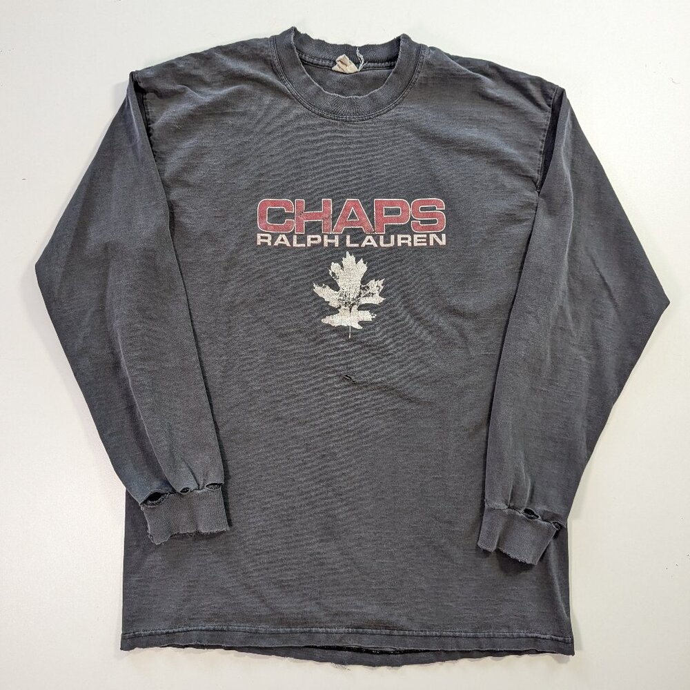 chaps ralph lauren faded 2000s 00s long sleeve tee